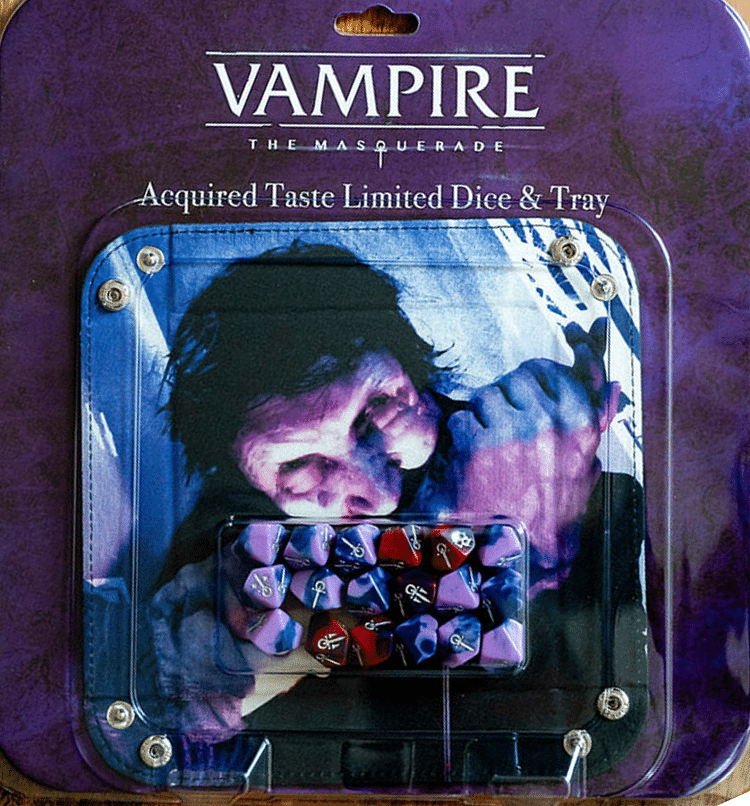 Vampire the Masquerade: Acquired Taste Dice Set and Tray image 0